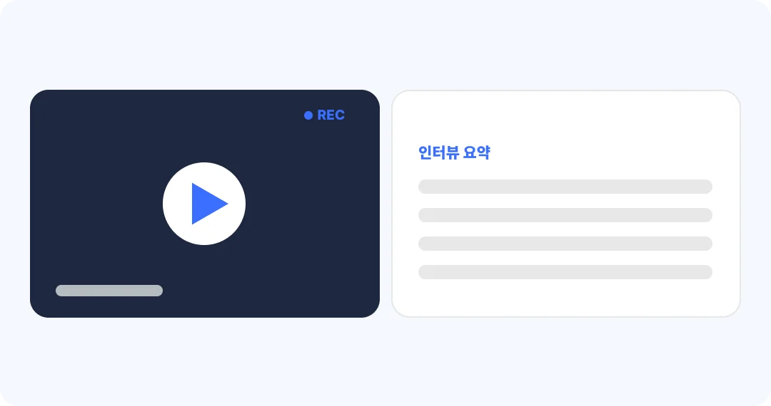 인터뷰 요약 도식